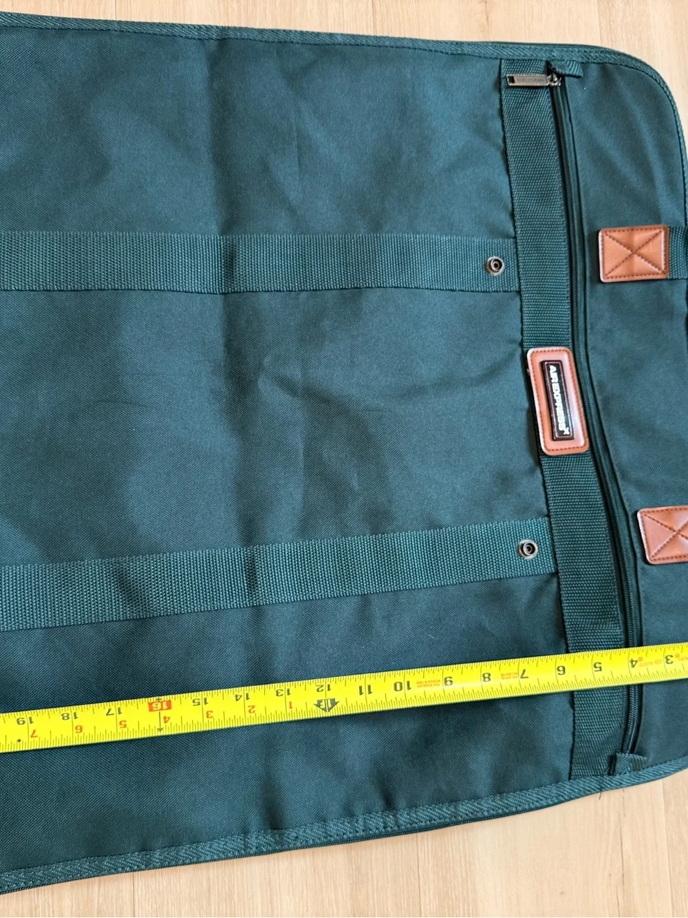 Vintage Air Express Garment Bag Green Travel Suit Carrier Hanging Luggage